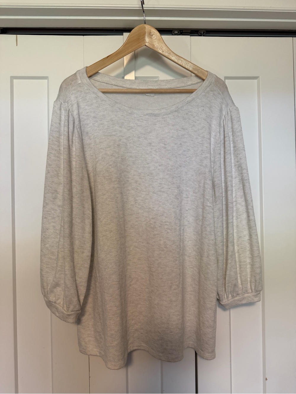 Caslon White Heather Scoop Neck Top